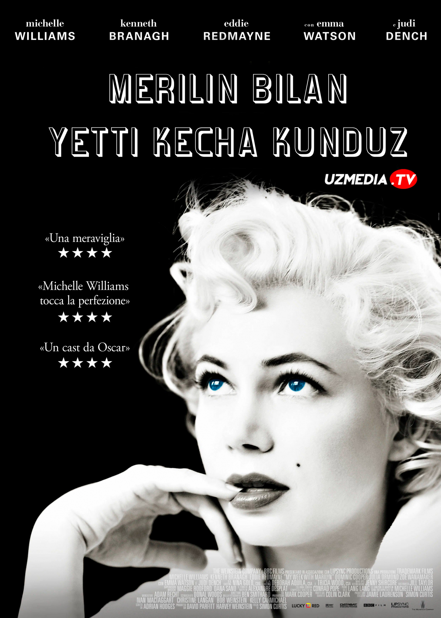 Merilin Monro bilan 7 kecha kunduz Biografik film Uzbek tilida O'zbekcha 2011 tarjima kino Full HD tas-ix skachat